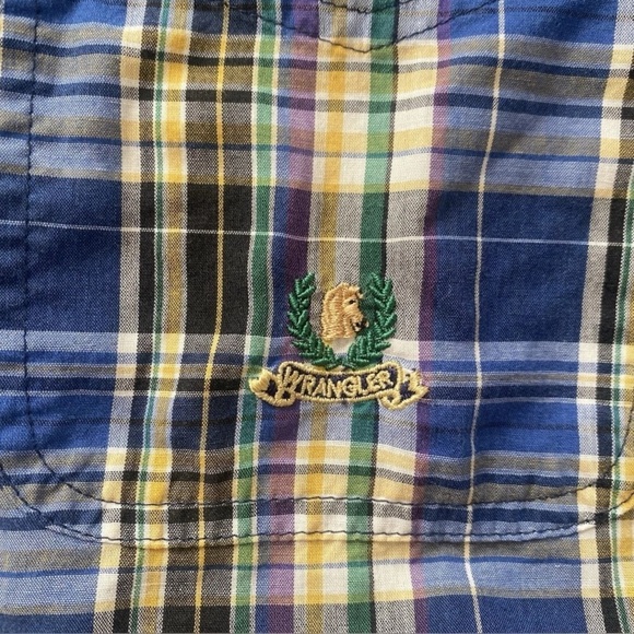 Wrangler Riata Shirt Men Large Multicolor Plaid Long Sleeve Classic Button-Down - Picture 4 of 5